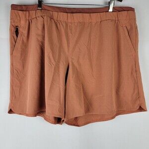 REI Co-op Active Pursuits 7" Shorts Women 3XL Built in Liner Burnt Orange Active